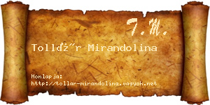 Tollár Mirandolina névjegykártya